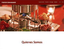 Tablet Screenshot of fuegoenvasado.com